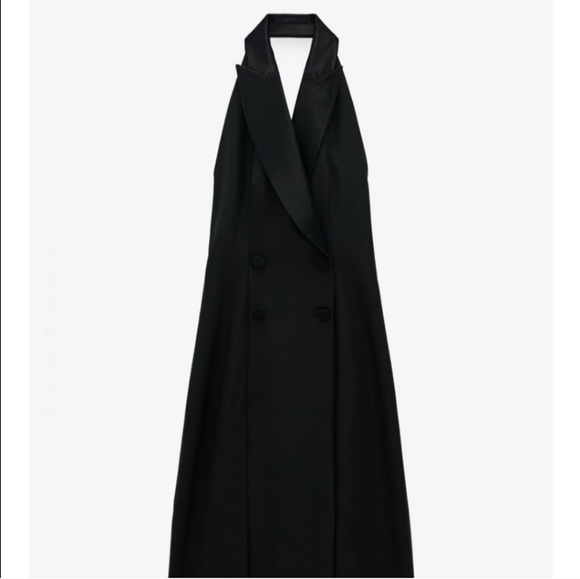NWT ZARA Black Limited Edition Halter Neck Wrap Dress - Picture 7 of 13